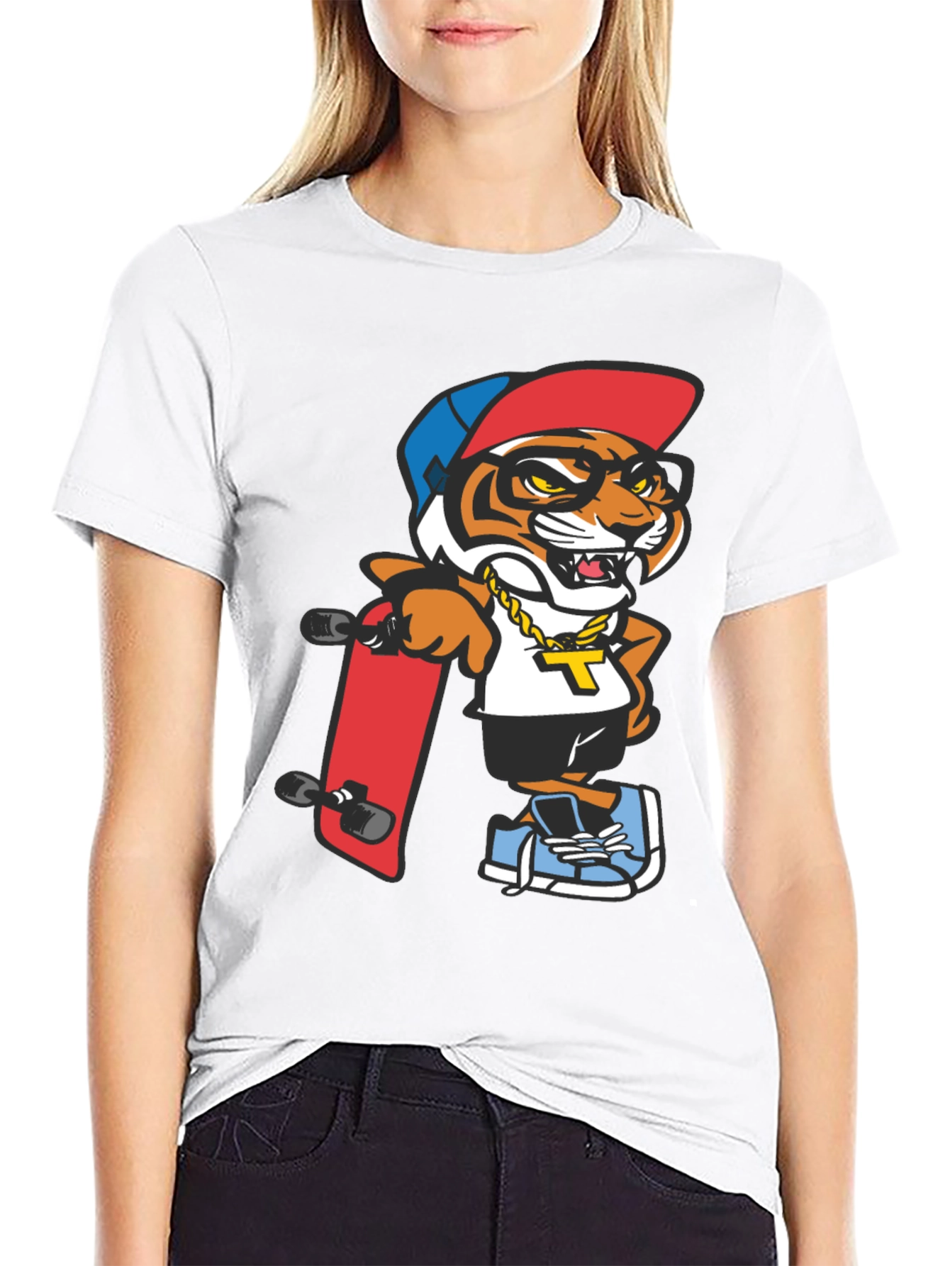 Cool Tiger Graphic Tee - Black T-Shirt