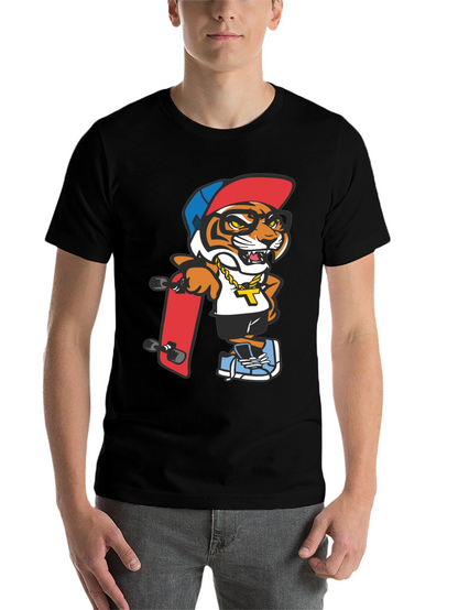 Cool Tiger Graphic Tee - Black T-Shirt
