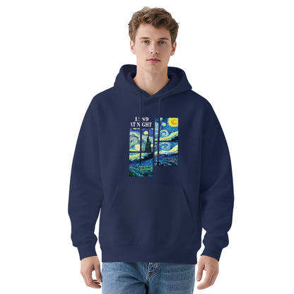 Van Gogh Starry Night Classic Art Block?Print Hoodie
