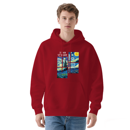 Van Gogh Starry Night Classic Art Block?Print Hoodie