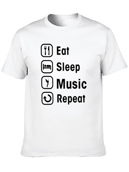 Eat Sleep Music Repeat Graphic Tee