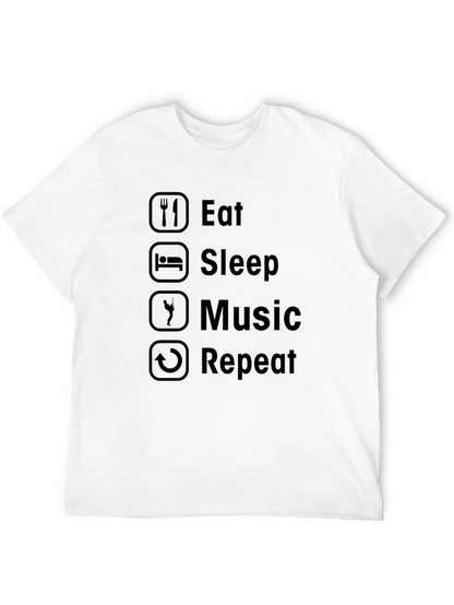 Eat Sleep Music Repeat Graphic Tee