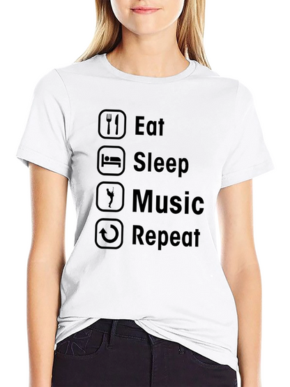 Eat Sleep Music Repeat Graphic Tee