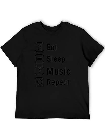 Eat Sleep Music Repeat Graphic Tee