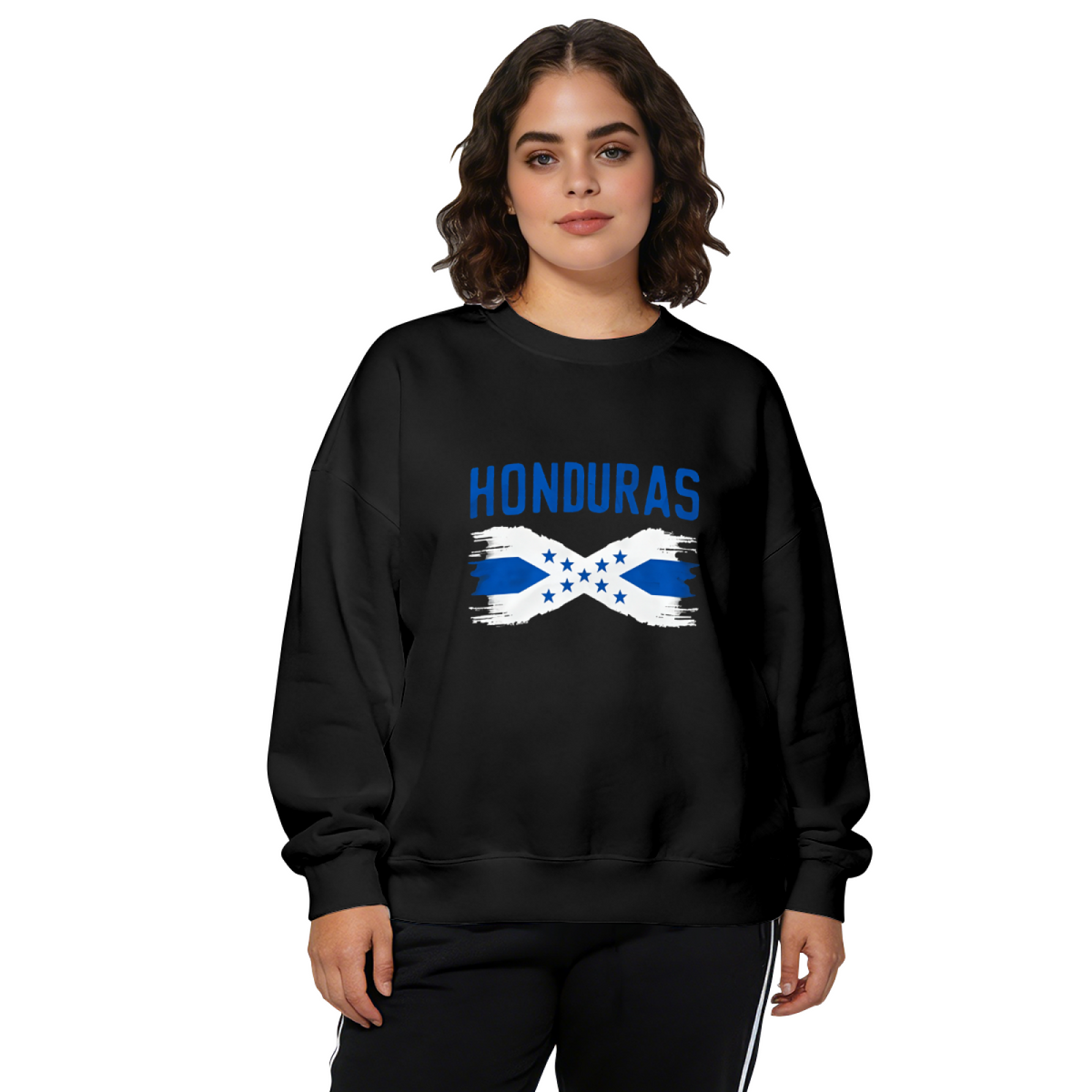 Honduras National Flag Patriotic Theme Crewneck Sweatshirt