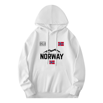 Norway Oslo National Flag Vintage Travel Hoodie
