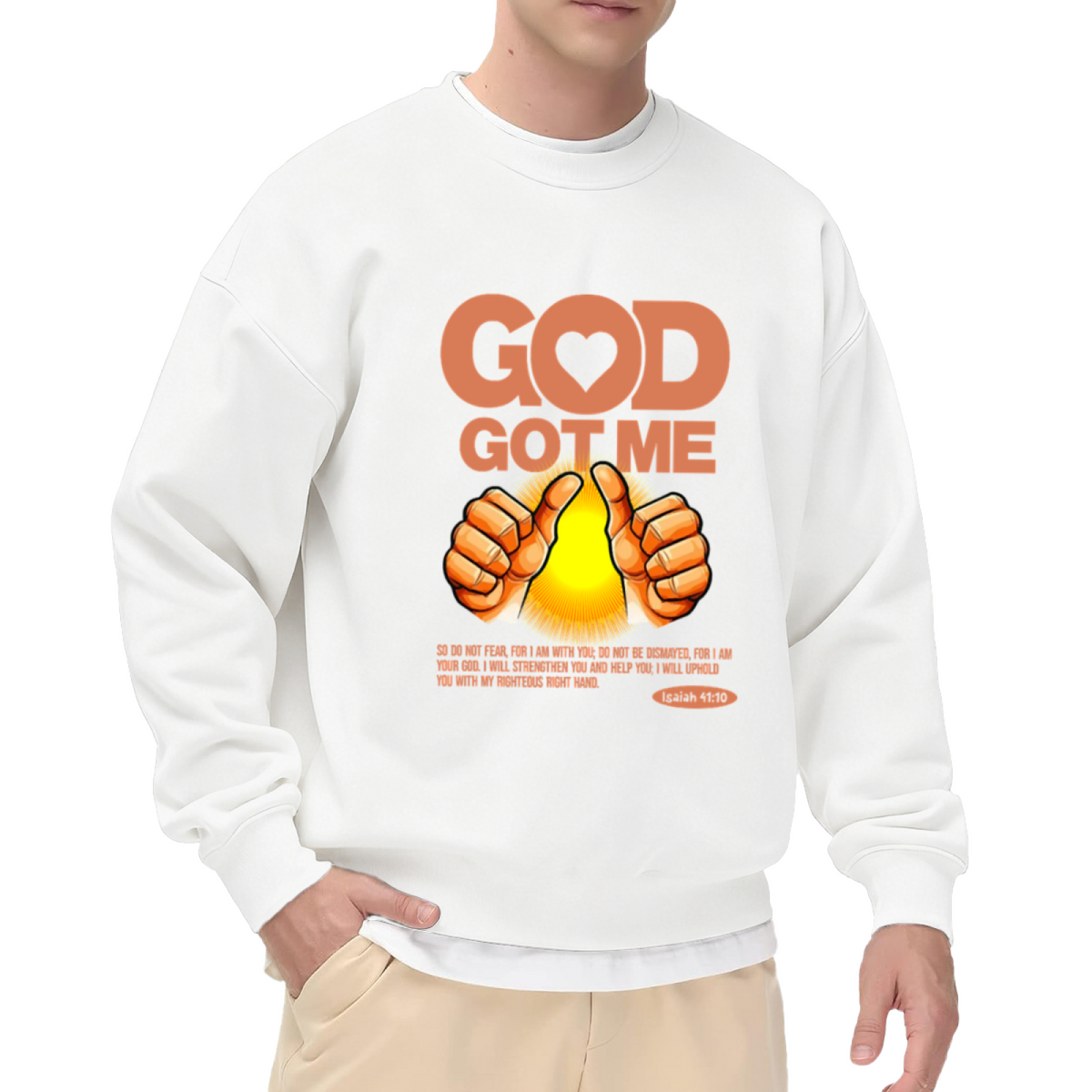 God Got Me Faith Believer Christian Inspirational Crewneck Sweatshirt