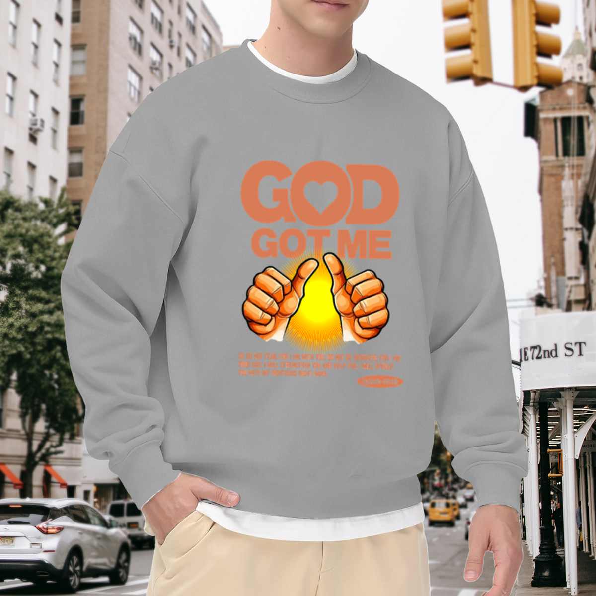 God Got Me Faith Believer Christian Inspirational Crewneck Sweatshirt
