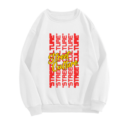 Bold Street Culture Typography Urban Crewneck Sweatshirt