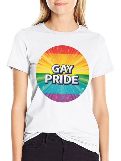 Gay Pride Rainbow Graphic Tee - Black