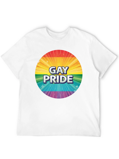 Gay Pride Rainbow Graphic Tee - Black