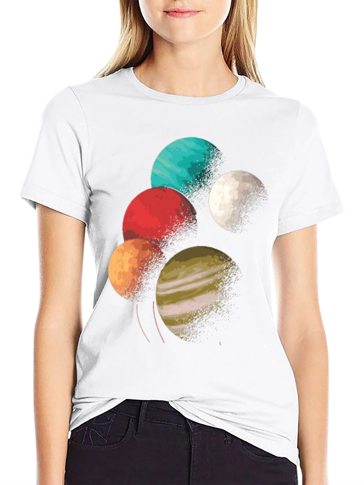Planetary Graphic Tee - Space Lover T-Shirt