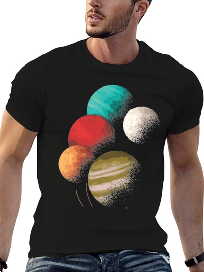 Planetary Graphic Tee - Space Lover T-Shirt