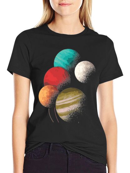Planetary Graphic Tee - Space Lover T-Shirt