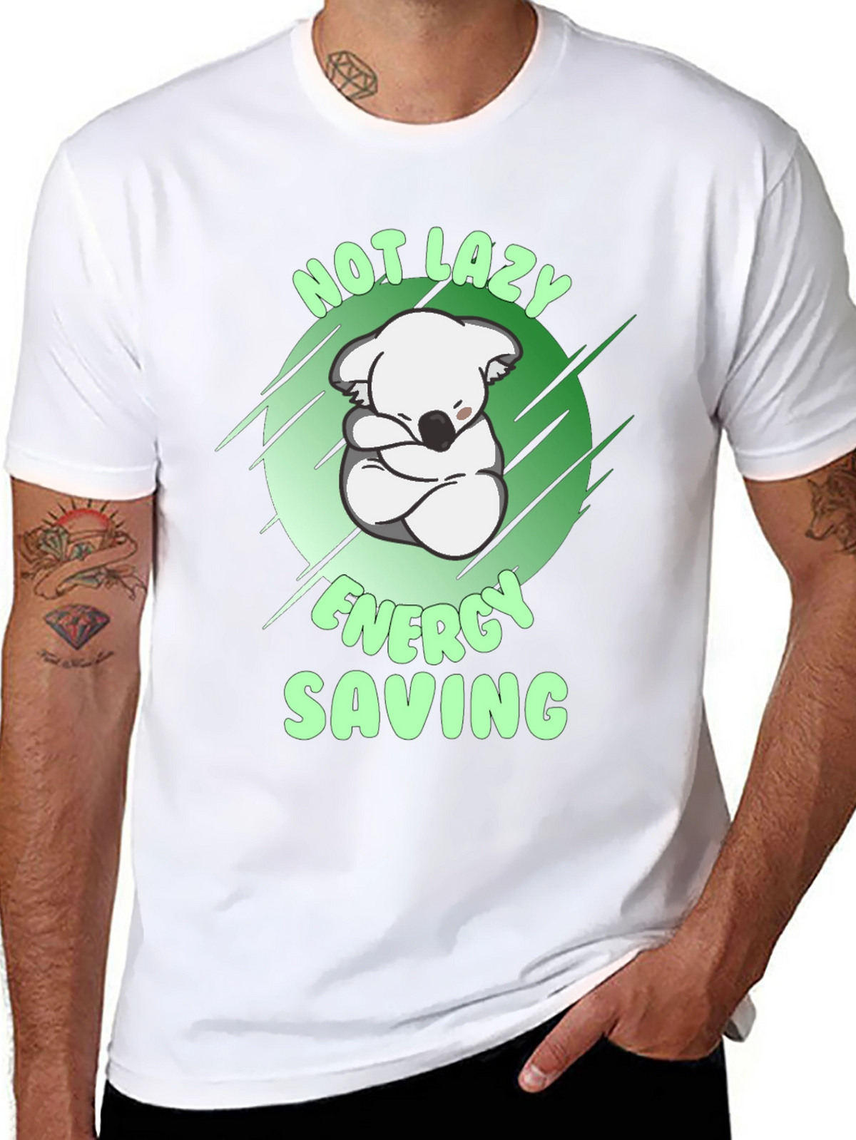 Not Lazy Energy Saving Koala T-Shirt