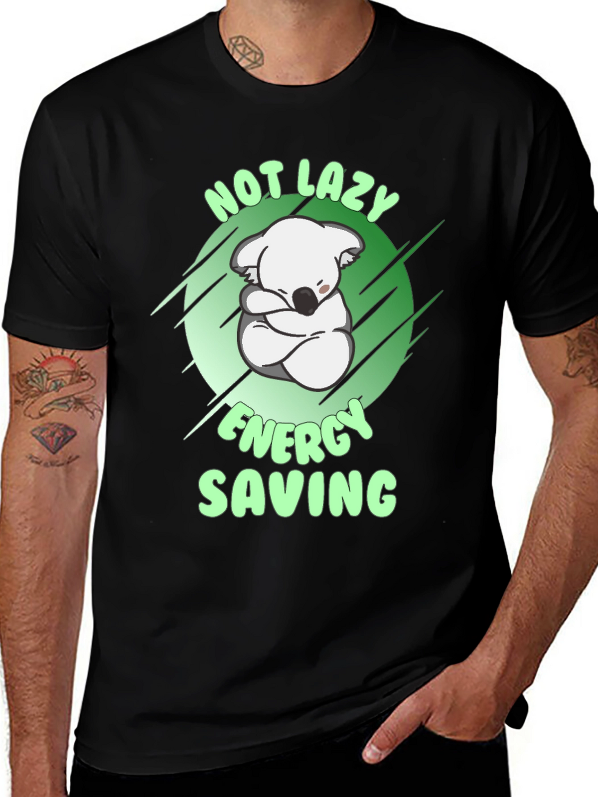Not Lazy Energy Saving Koala T-Shirt