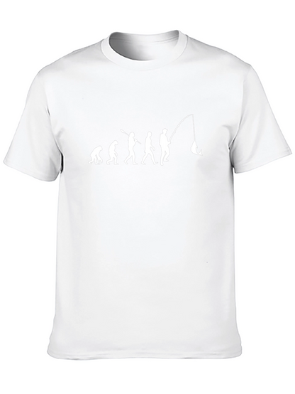 Evolution of Fishing Black T-Shirt