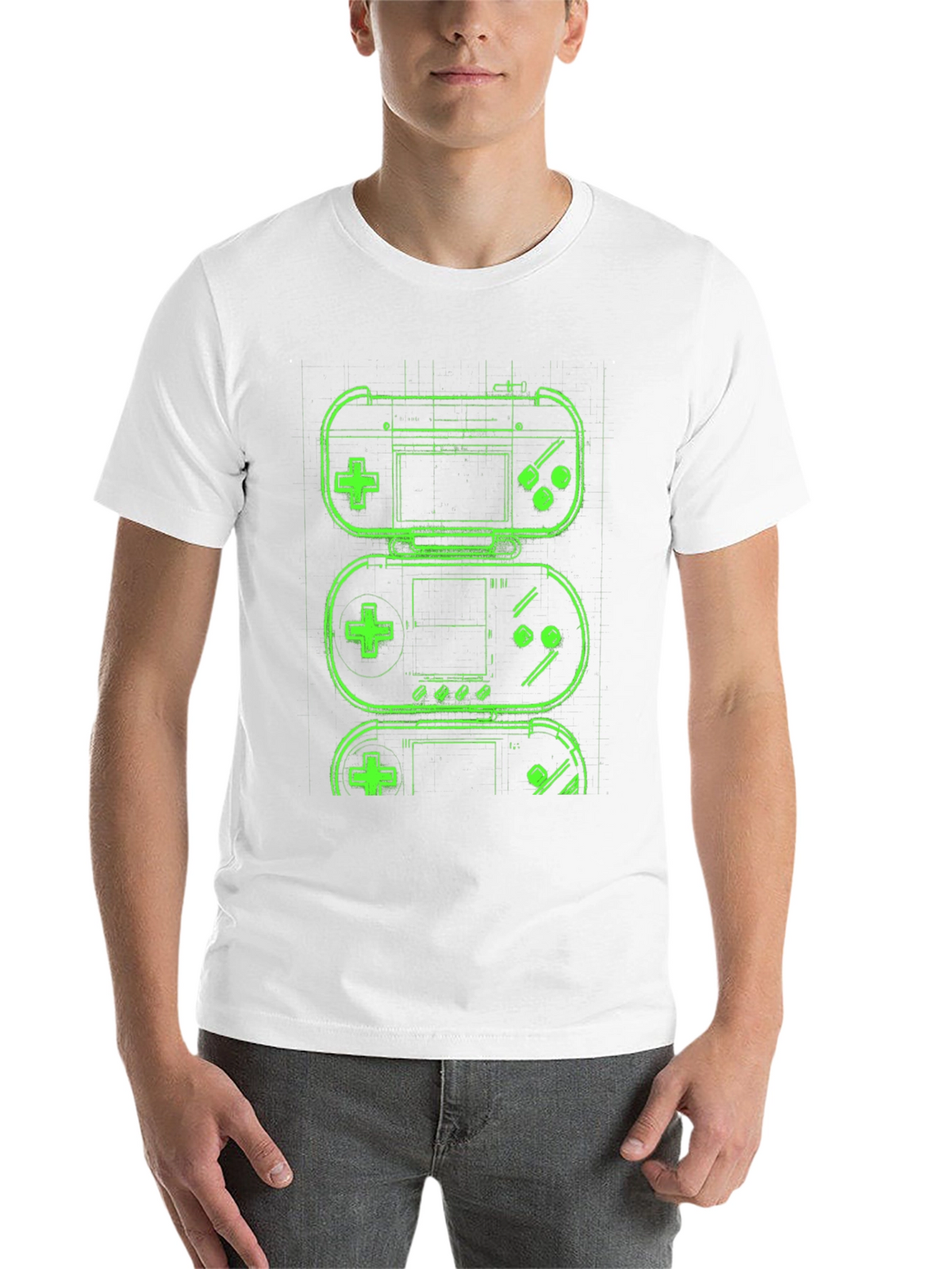 Retro Gaming T-Shirt - Neon Game Controller Design
