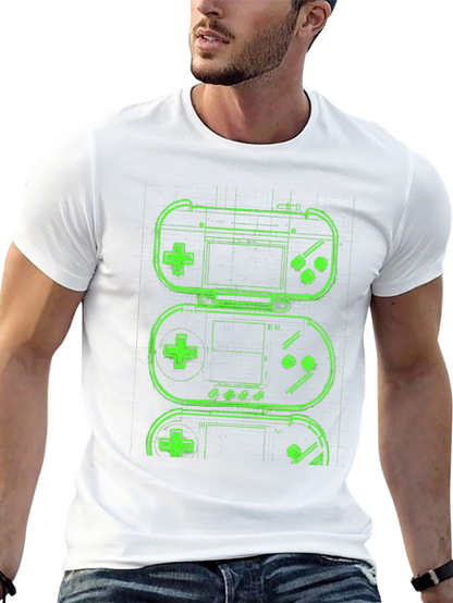 Retro Gaming T-Shirt - Neon Game Controller Design