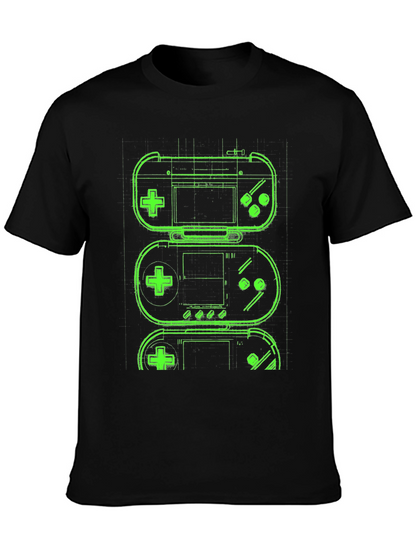 Retro Gaming T-Shirt - Neon Game Controller Design