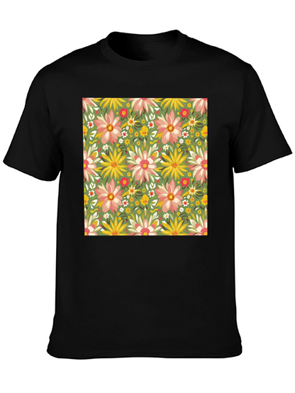 Floral Print Crew Neck T-Shirt