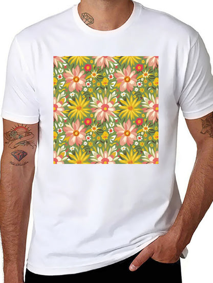 Floral Print Crew Neck T-Shirt