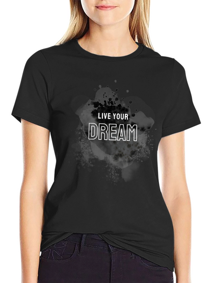 Live Your Dream Black Graphic Tee