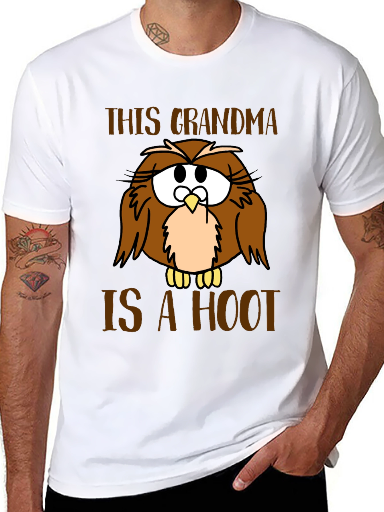 Funny Grandma Owl Graphic T-Shirt