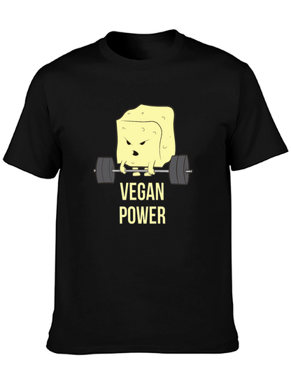 Vegan Power T-Shirt - Weightlifting Tofu Design