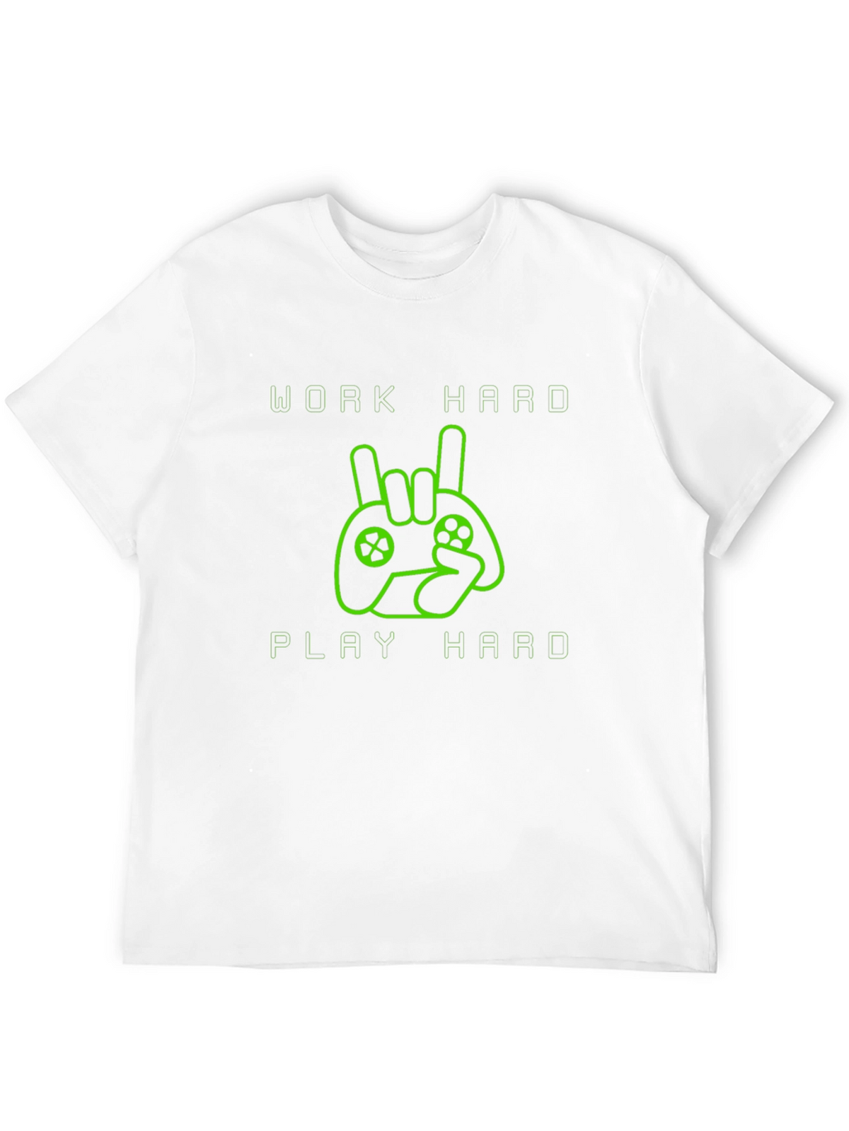 Work Hard Play Hard Gamer T-Shirt - Black