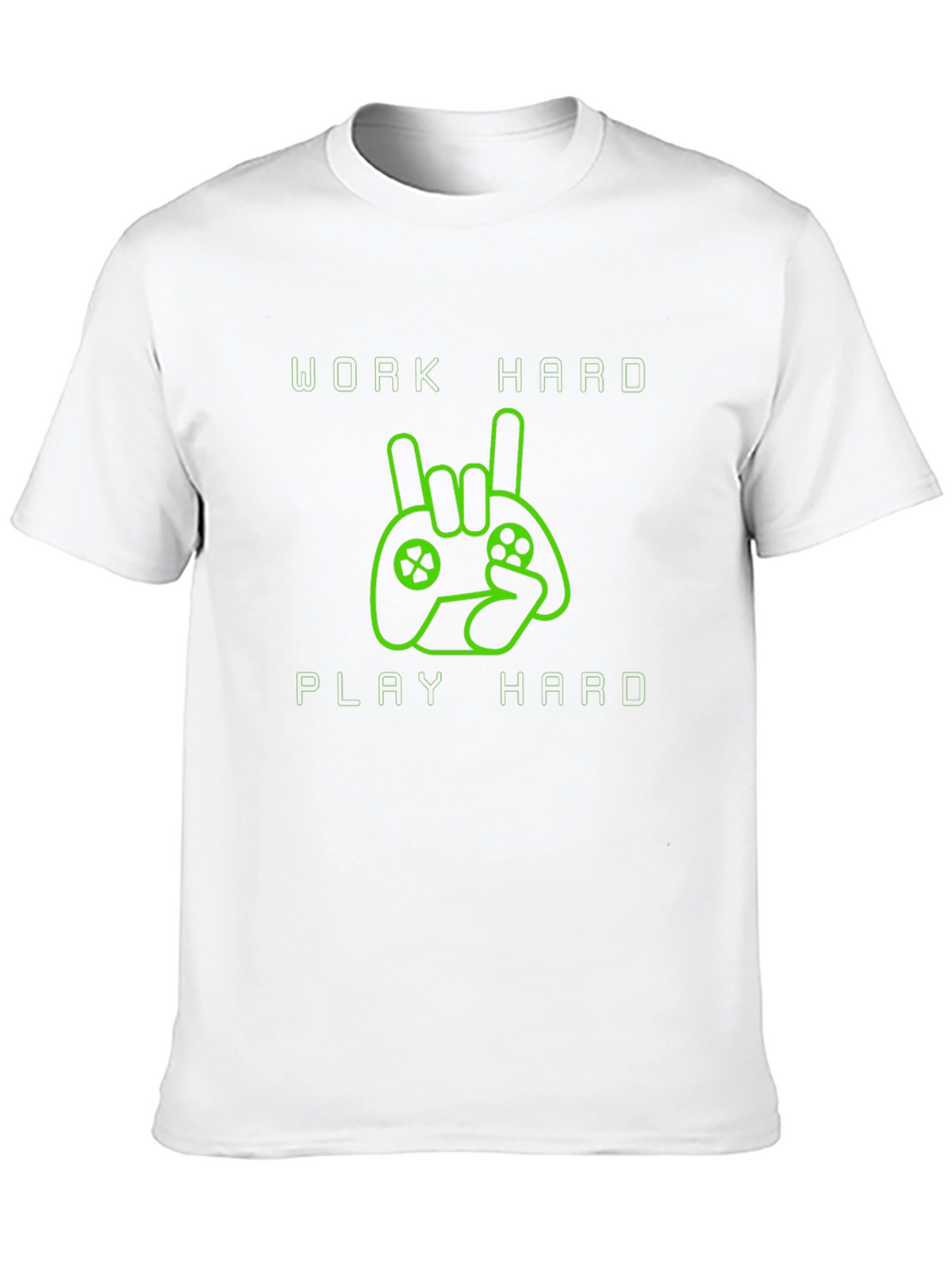 Work Hard Play Hard Gamer T-Shirt - Black