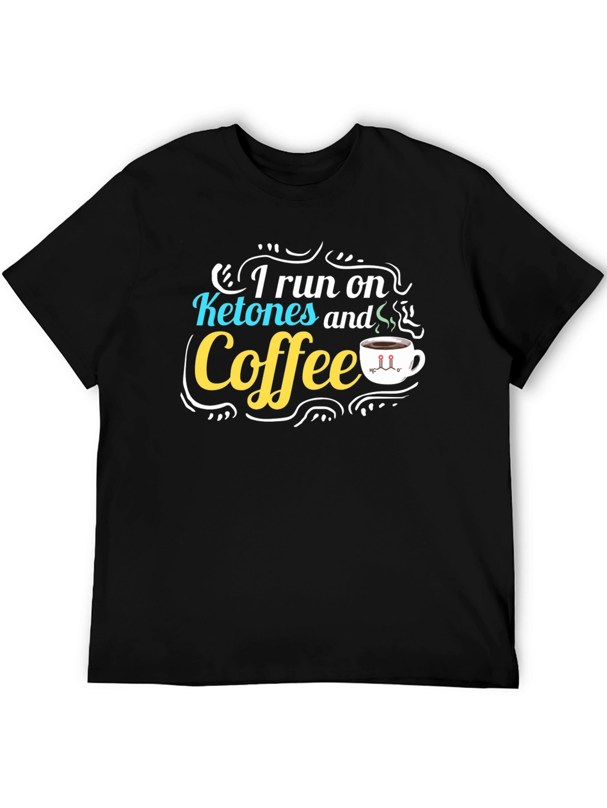 Ketones & Coffee Graphic T-Shirt - Black