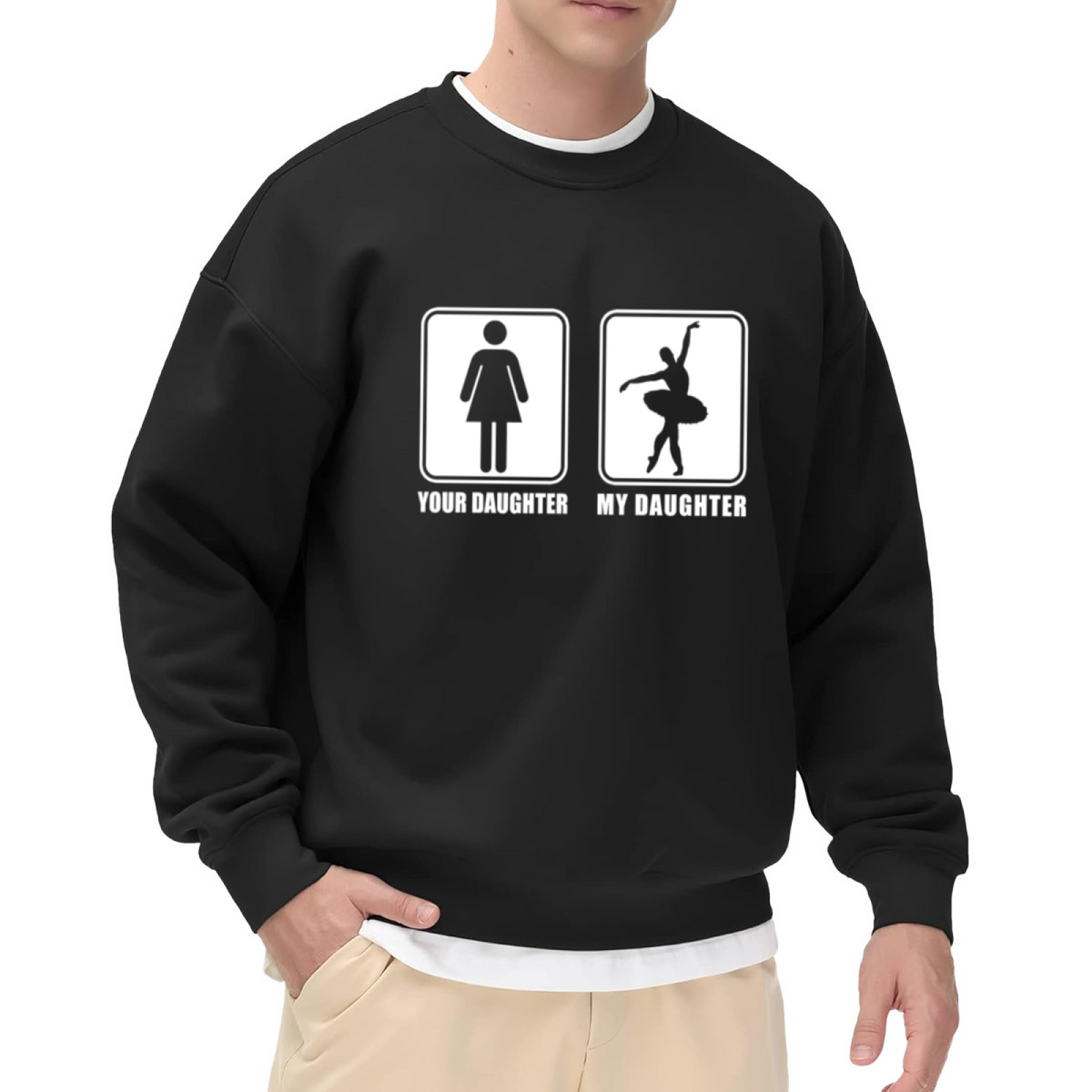 I'm Mom's Favorite Humorous Family Quote Crewneck Sweatshirt