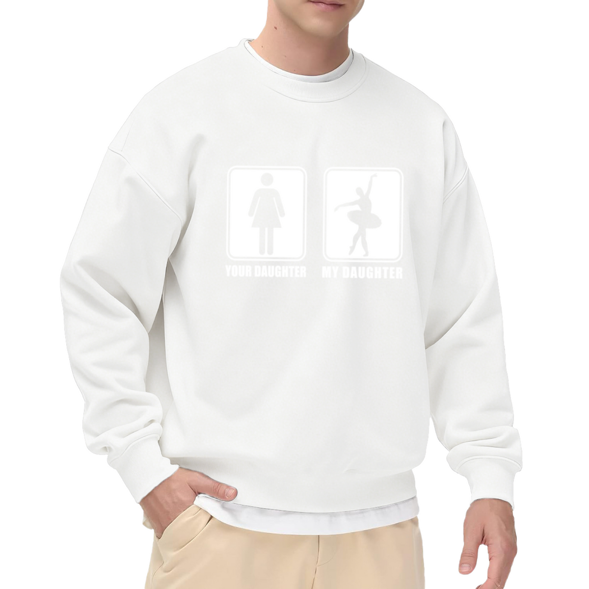 I'm Mom's Favorite Humorous Family Quote Crewneck Sweatshirt