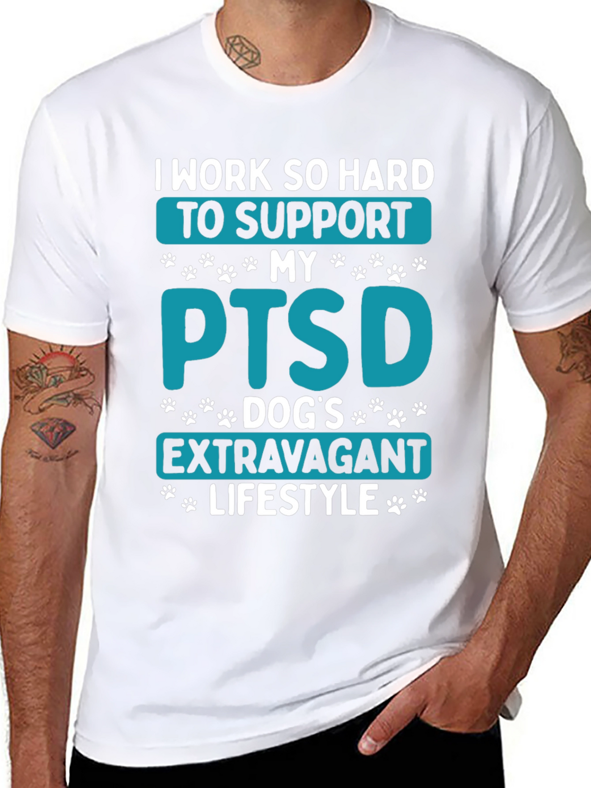 PTSD Dog Dad T-Shirt - Extravagant Lifestyle Tee