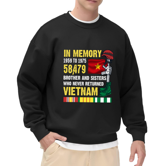 Vietnam War Memorial Remembrance Honor Crewneck Sweatshirt
