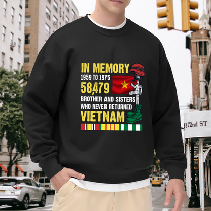 Vietnam War Memorial Remembrance Honor Crewneck Sweatshirt
