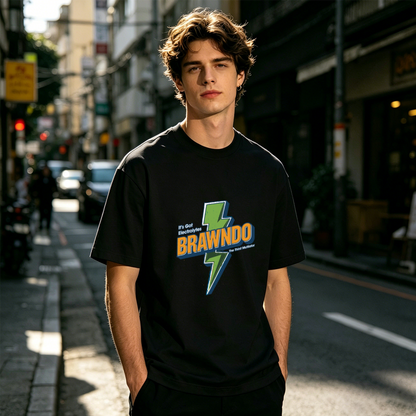 Men's Brawndo Lightning Retro Movie Reference Graphic Tee