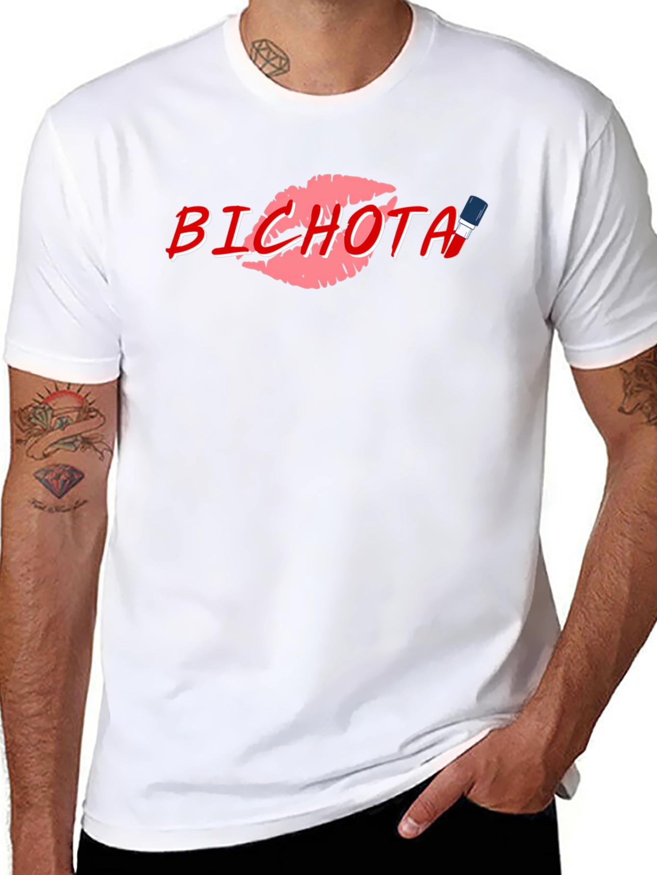 Bichota Lips Graphic Print T-Shirt