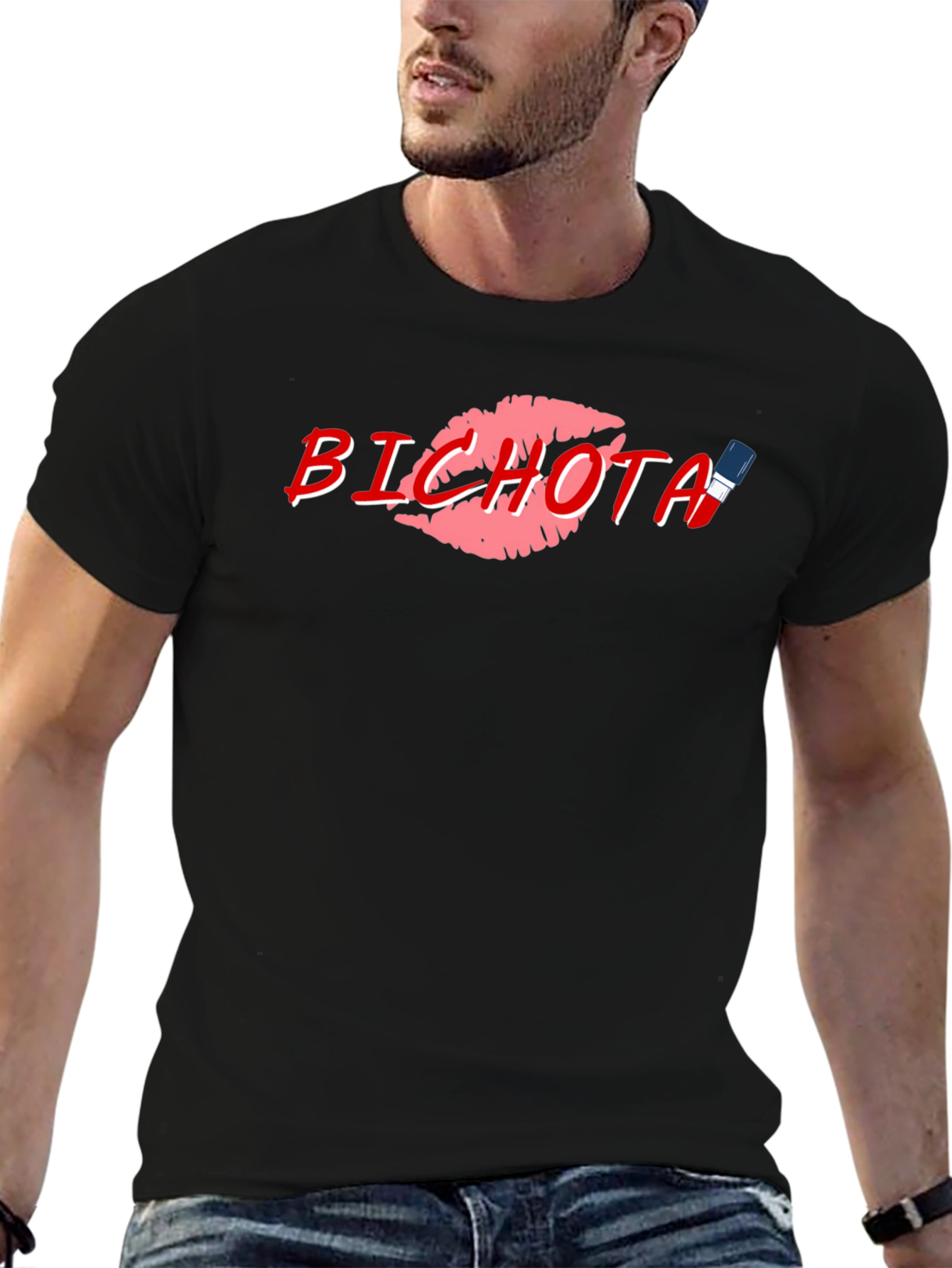 Bichota Lips Graphic Print T-Shirt