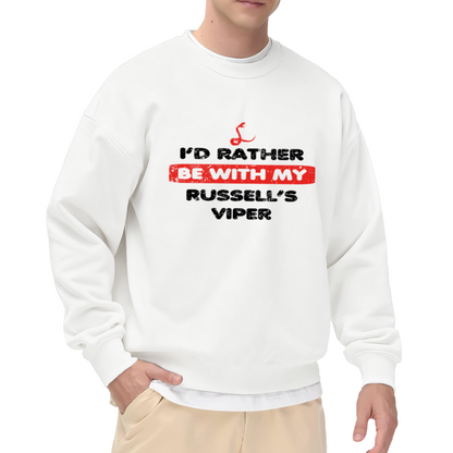 I'd Rather Be With My Russell¡¯s Viper Snake Lover Graphic Crewneck Sweatshirt