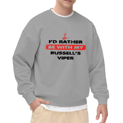 I'd Rather Be With My Russell¡¯s Viper Snake Lover Graphic Crewneck Sweatshirt