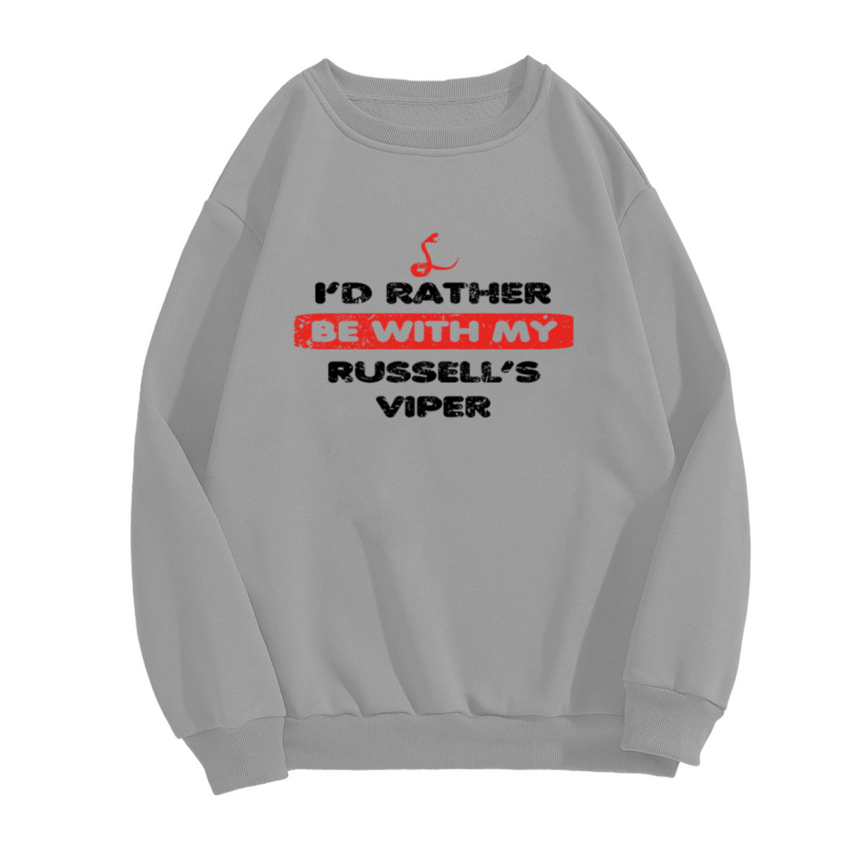 I'd Rather Be With My Russell¡¯s Viper Snake Lover Graphic Crewneck Sweatshirt