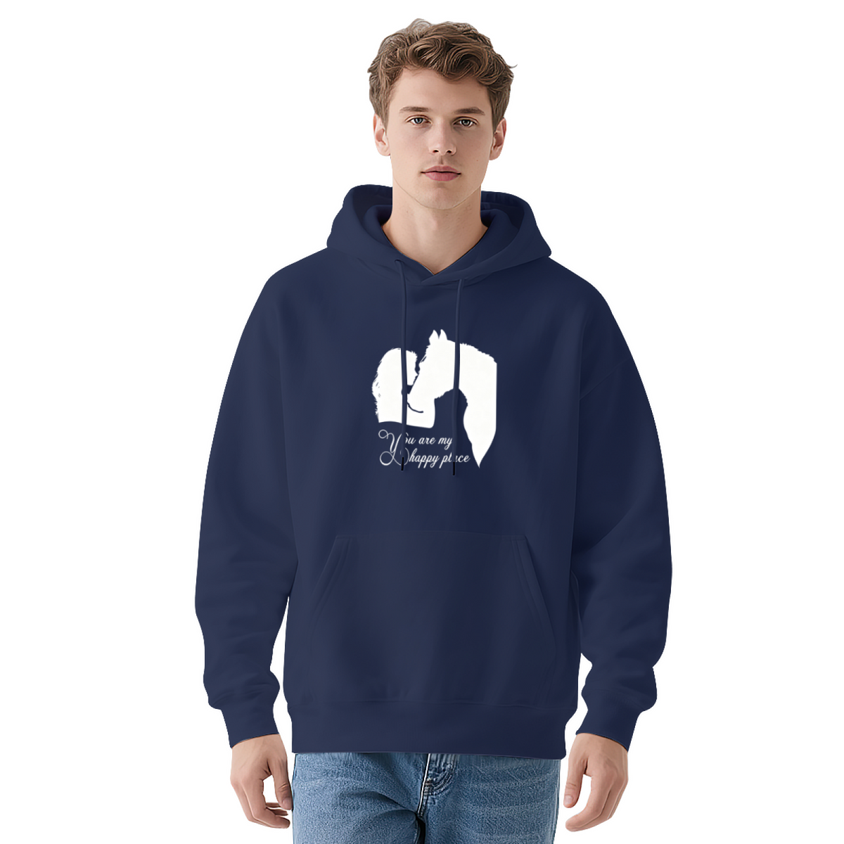 You Are My Happy Place Horse Lover Silhouette Hoodie