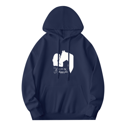 You Are My Happy Place Horse Lover Silhouette Hoodie