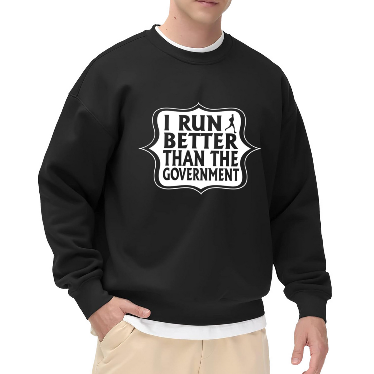 Vintage 1920s Retro Gentleman Lady Art Print Crewneck Sweatshirt