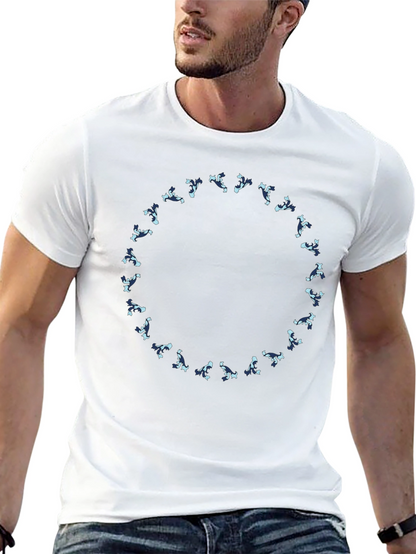 Abstract Circle Graphic Tee - Stylish Black T-Shirt