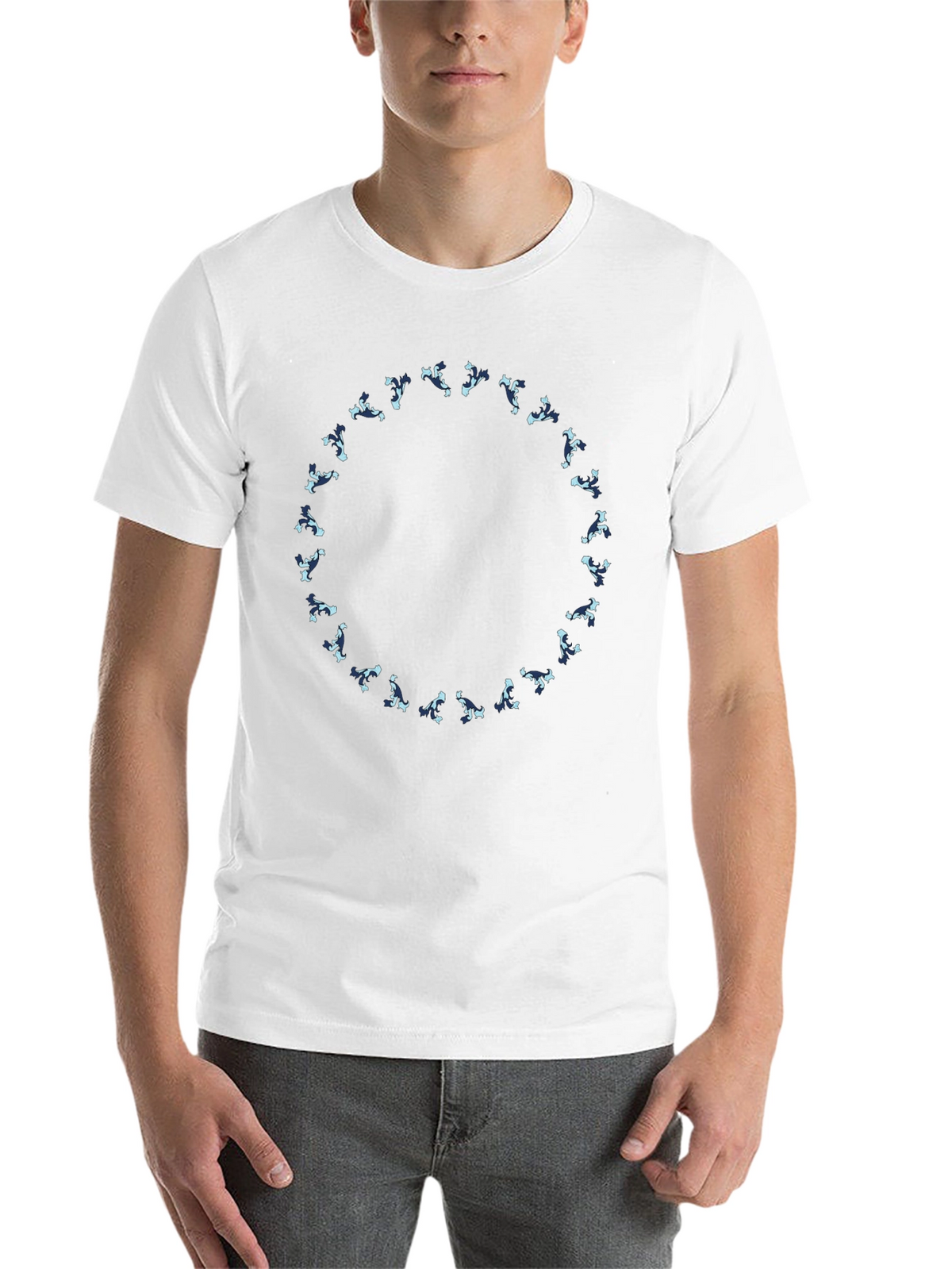 Abstract Circle Graphic Tee - Stylish Black T-Shirt