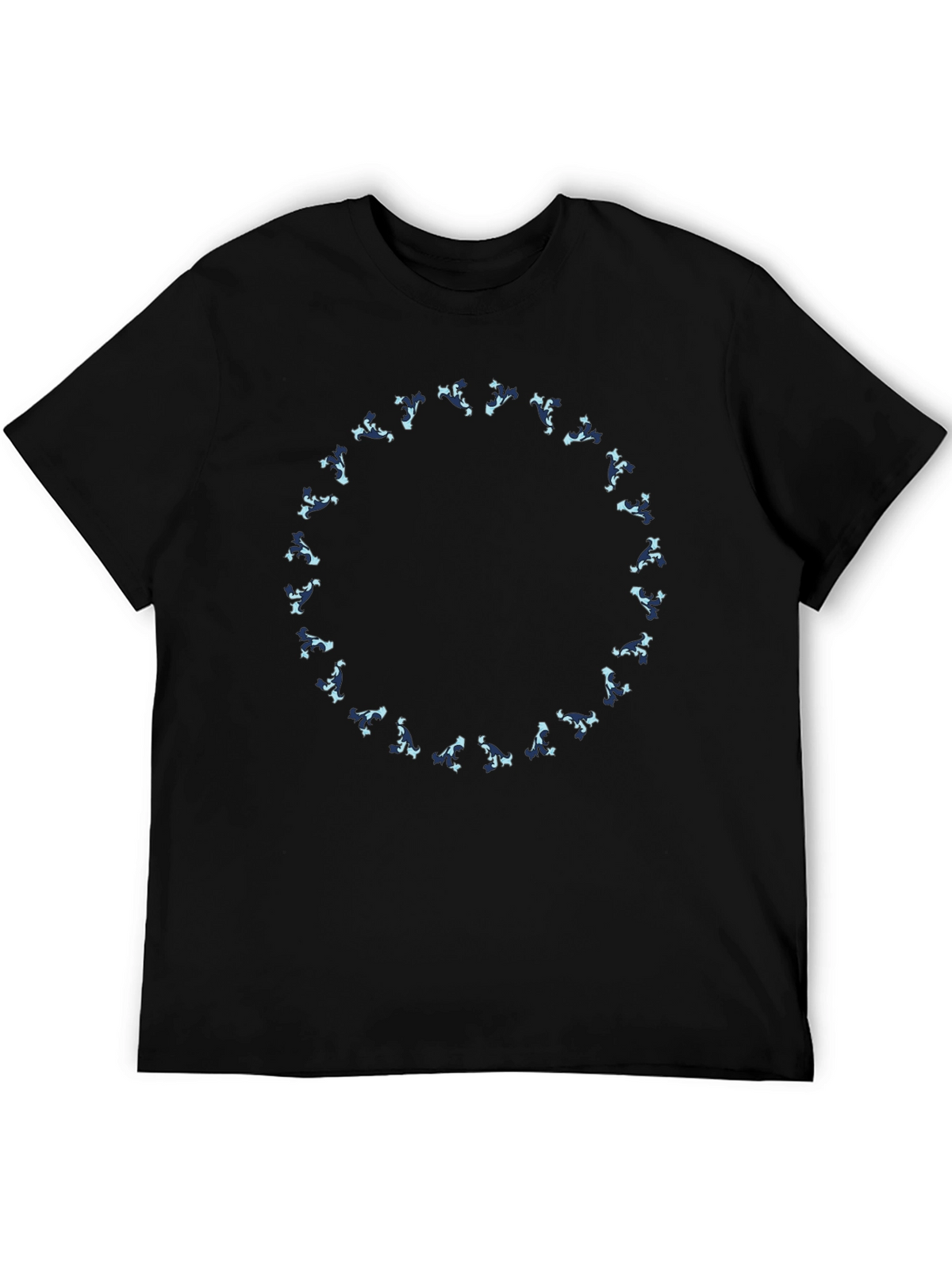Abstract Circle Graphic Tee - Stylish Black T-Shirt