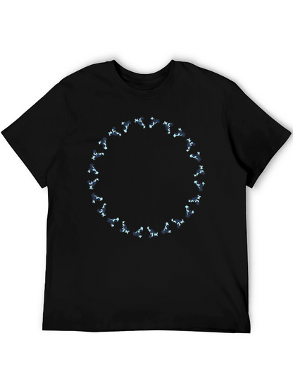 Abstract Circle Graphic Tee - Stylish Black T-Shirt